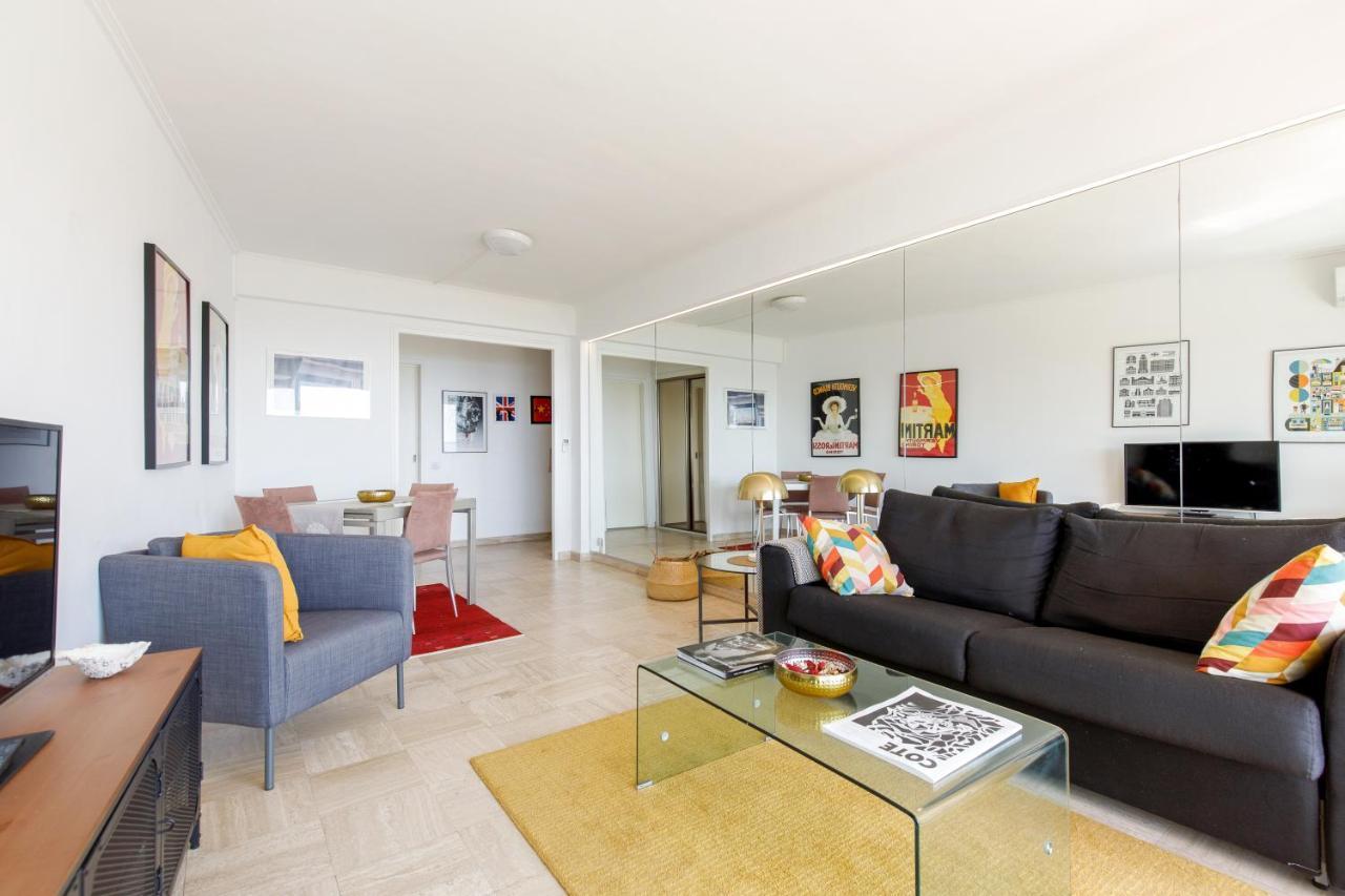 Vue Mer Exceptionnelle Sur Plage Du Midi En 1Re Ligne- 2 Chambres Cannes Esterno foto