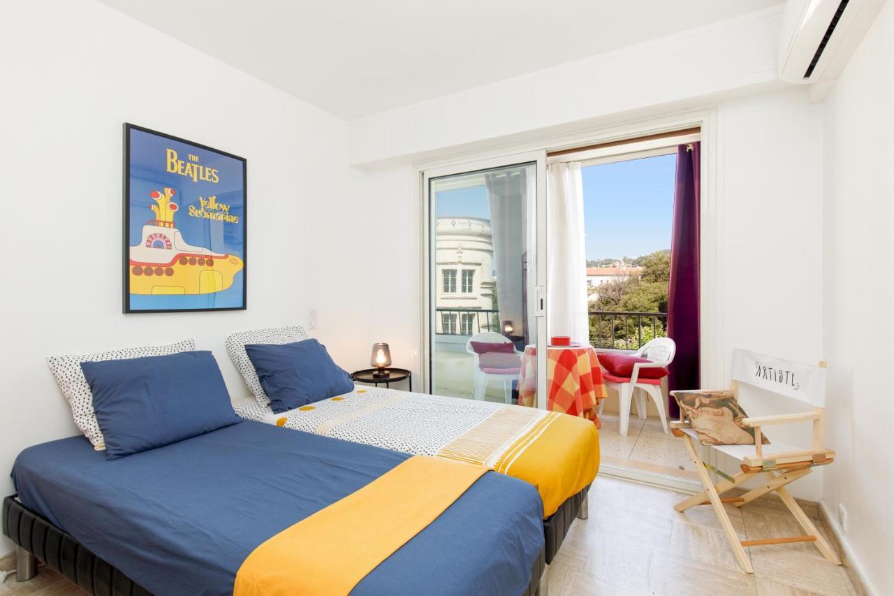 Vue Mer Exceptionnelle Sur Plage Du Midi En 1Re Ligne- 2 Chambres Cannes Esterno foto