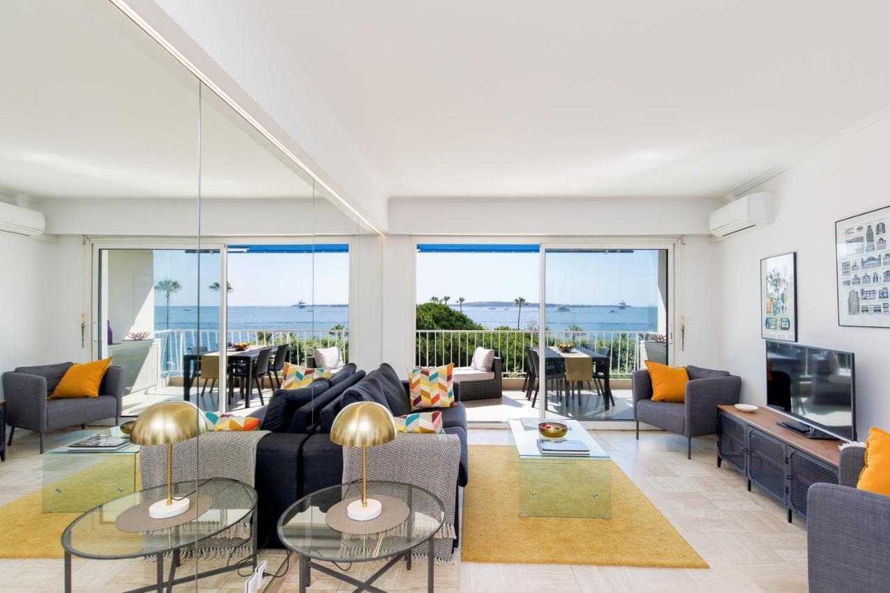Vue Mer Exceptionnelle Sur Plage Du Midi En 1Re Ligne- 2 Chambres Cannes Esterno foto